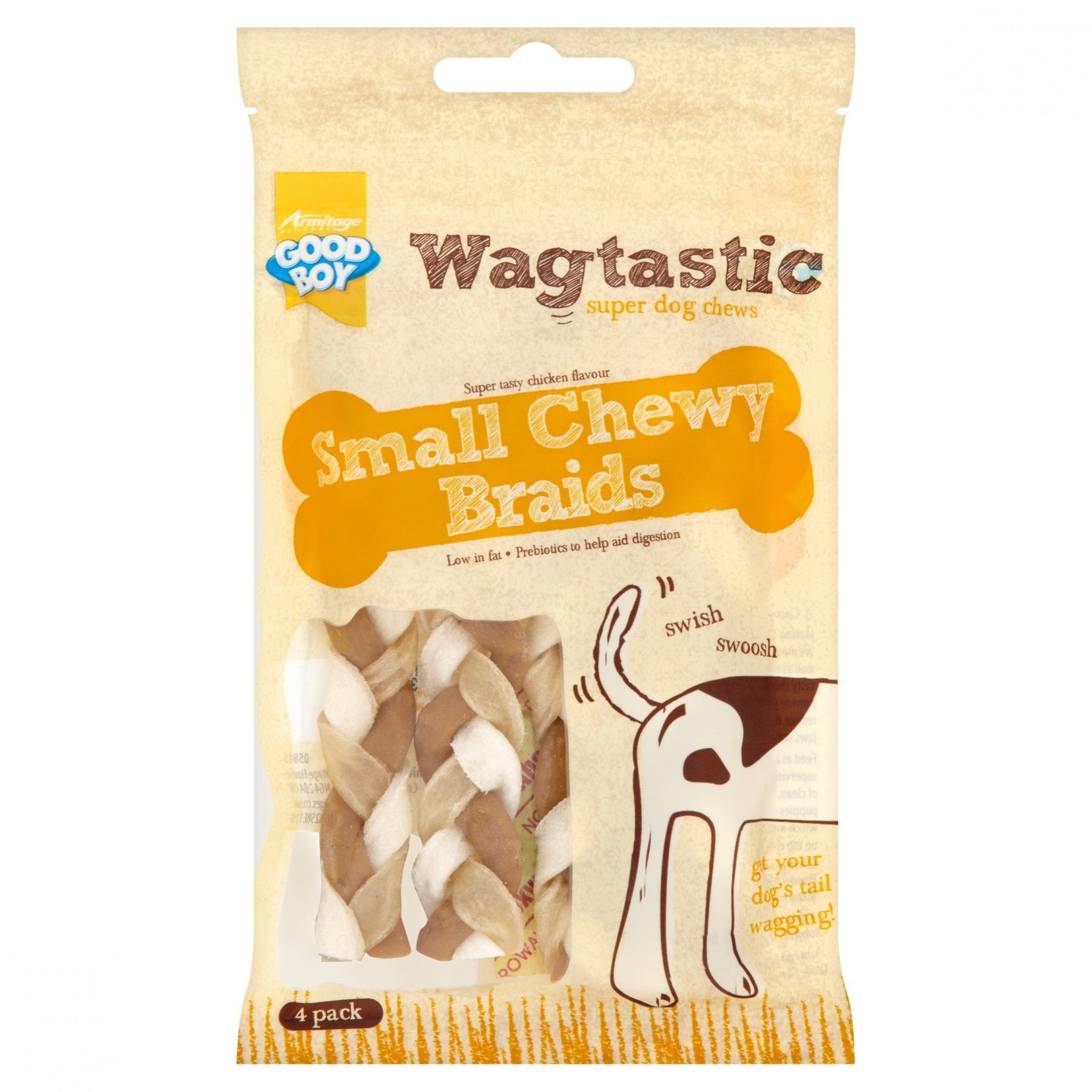 Small Chewy Braids Dog Treats 4 Pack 