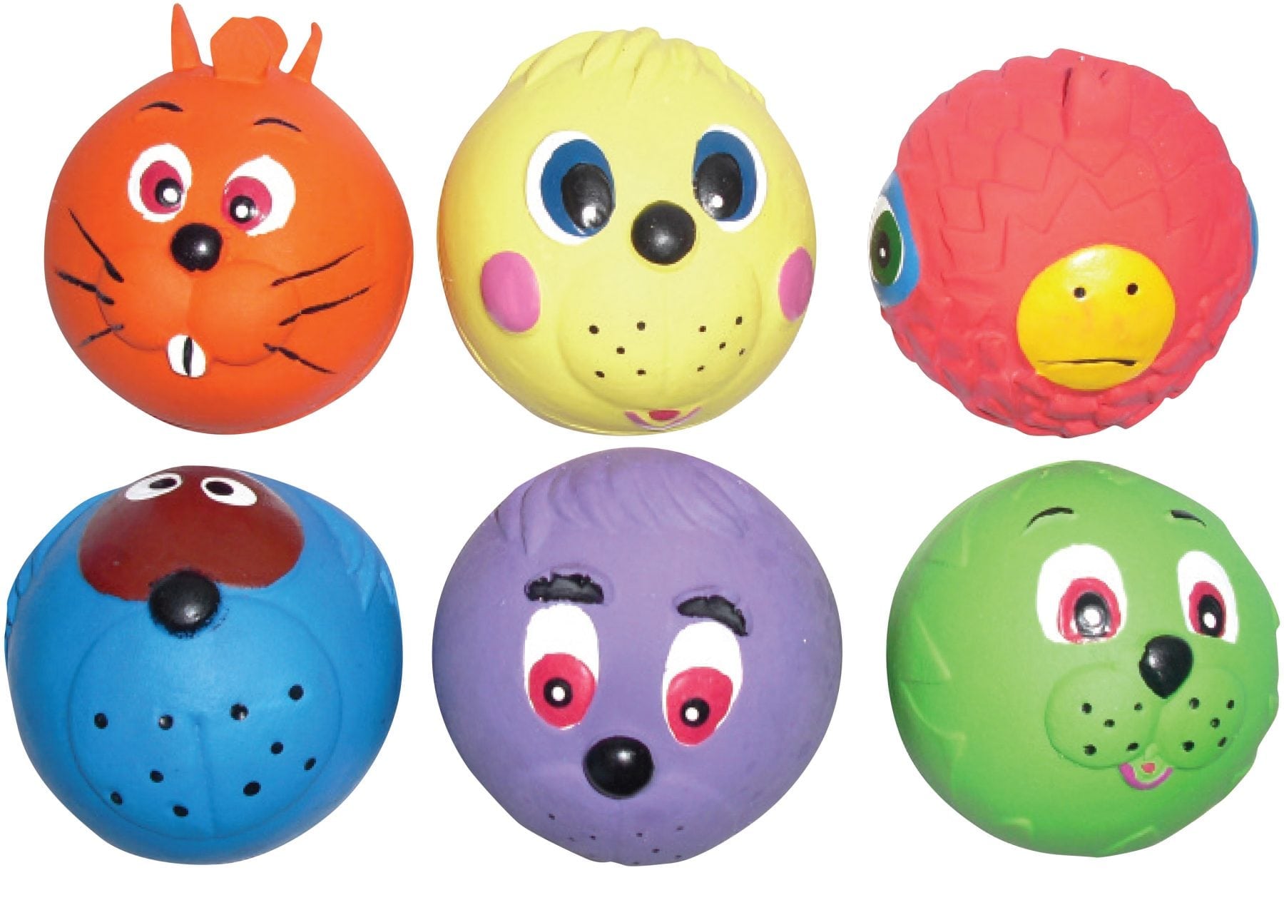 squeaky dog balls with faces